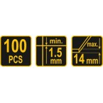 Klipsai lygiai suklijuoti plyteles | 100 vnt. (04690) Klipsai lygiai suklijuoti plyteles | 100 vnt. (04690)